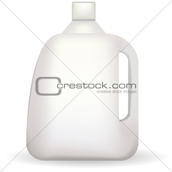 Vector illustration of white plastic bottle