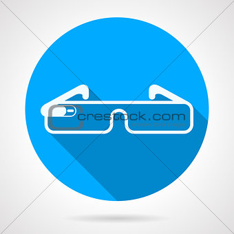 Blue vector icon for smart glasses