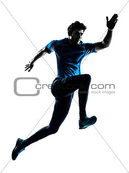 man runner sprinter jogger silhouette