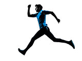 man runner sprinter jogger silhouette
