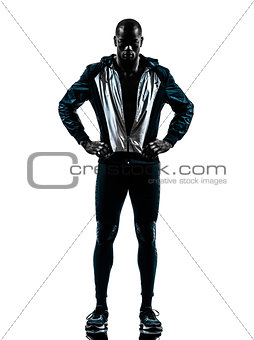 man runner sprinter jogger posing silhouette