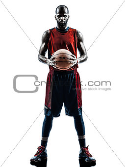 african man basketball player silhouette