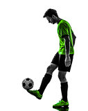 soccer football player young man juggling silhouette