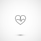 Simple minimalistic heart ecg