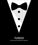 Black and white bow tie tuxedo