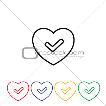 Green good heart icon