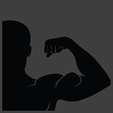 strong man silhouette