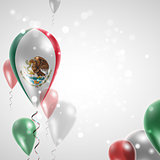 Flag of Mexico on balloon