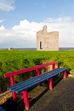 benches to view Ballybunion beach and castle