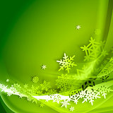 Abstract green winter background