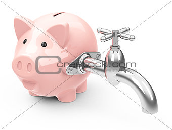 piggy bank with valve