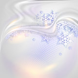 Abstract blue winter background with snowflakes
