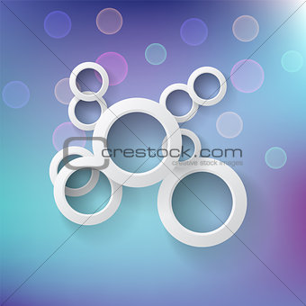 Abstract background with round shapes and light spots