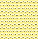Tile vector pattern with white and brown zig zag on yellow background