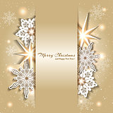 Sparkling Christmas Background with Snowflake