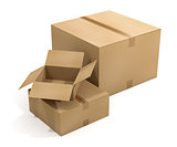 Three Shipping Boxes