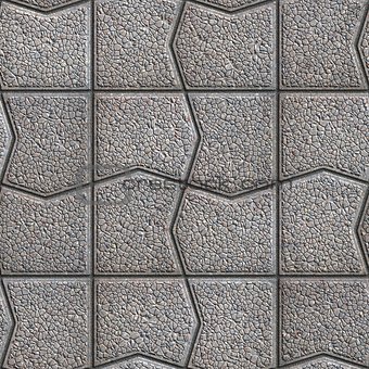 Gray Pavement with a Pattern of Cracked Squares.