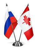 Canada and Russia - Miniature Flags.