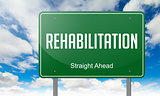 Rehabilitation on Highway Signpost.