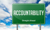 Accountability on Highway Signpost.
