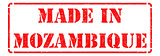 Made in Mozambique on Red Stamp.