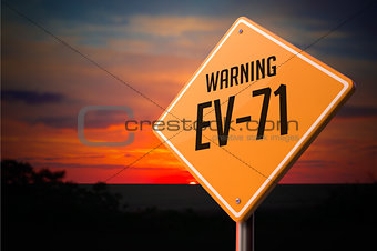 EV-71 on Warning Road Sign.
