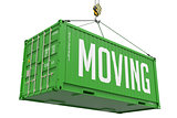 Moving - Green Hanging Cargo Container.
