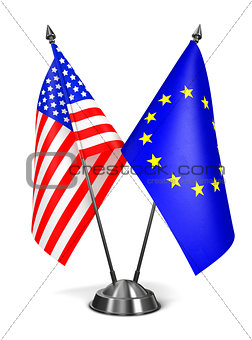 EU and USA - Miniature Flags.