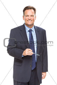 Handsome Businessman Portrait on White
