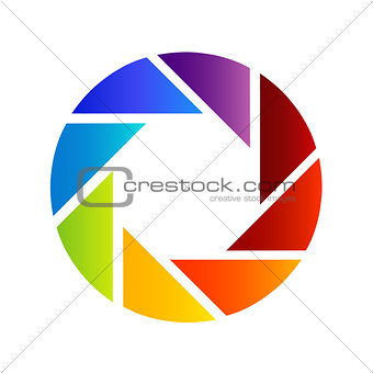rainbow colored photography shutter