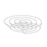 Wireframe spiral object