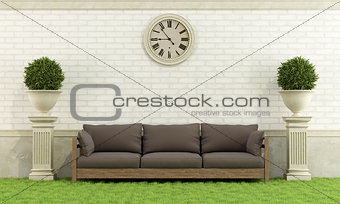 Classic garden with sofa