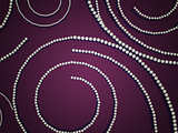 Beads on purple background