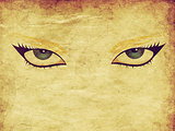 Grunge woman eyes