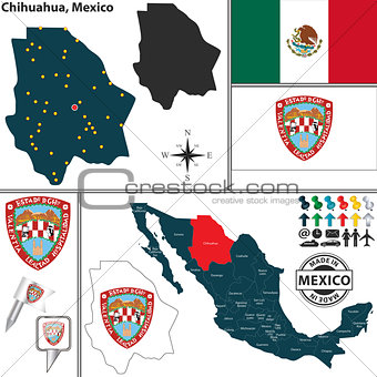 Map of Chihuahua, Mexico