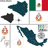Map of Colima, Mexico