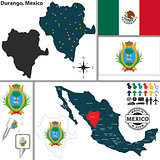 Map of Durango, Mexico