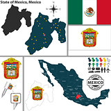 Map of state of Mexico, Mexico