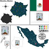 Map of Morelos, Mexico