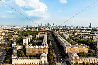Warsaw aerial view