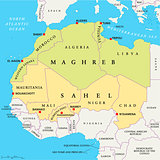 Maghreb and Sahel Political Map