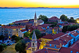 Historic Zadar skyline evening view