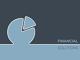 Financial solutions advertising background