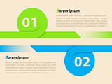 Curling ribbon infographic template