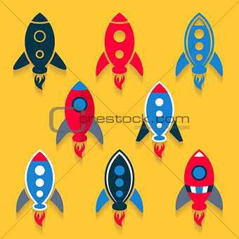 Rocket icons collection