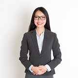 Asian business woman smiling