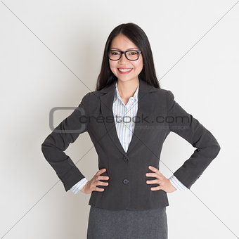 Young Asian business woman smiling