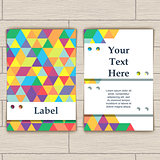 Card with Pattern of Colorful Lozenges