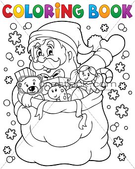 Coloring book Santa Claus in snow 4