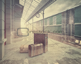  the retro railway  train station